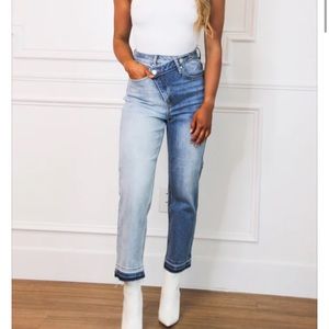 Two-Tone Crossover Raw Ankle